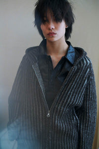 LEVEL HOOD / VANISE BROWN STRIPE ISELS WOOL