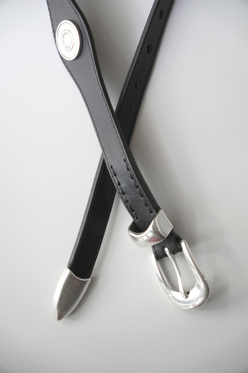 WAVE BELT / SLOW BLACK ARID BULL HIDE