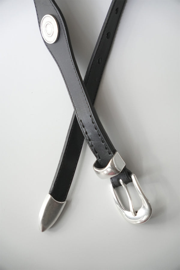 WAVE BELT / SLOW BLACK ARID BULL HIDE