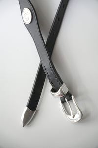 WAVE BELT / SLOW BLACK ARID BULL HIDE