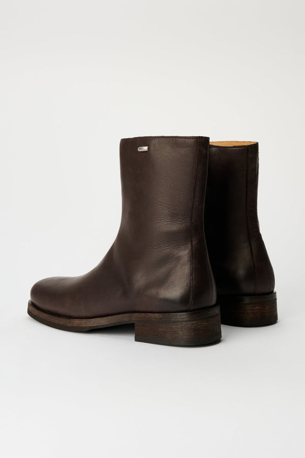CAMION BOOT / MATTED BROWN WAXED BOVINE