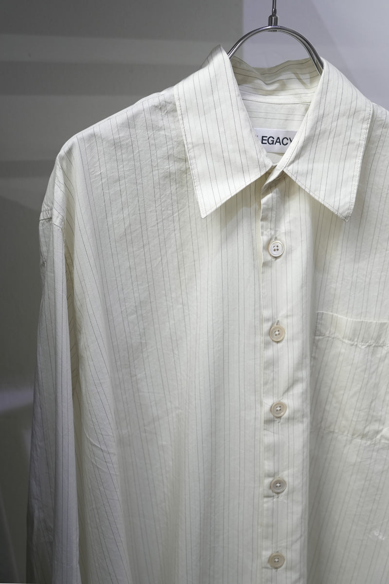 ABOVE SHIRT / FADED BONE WINDSTRIPE LYOCELL