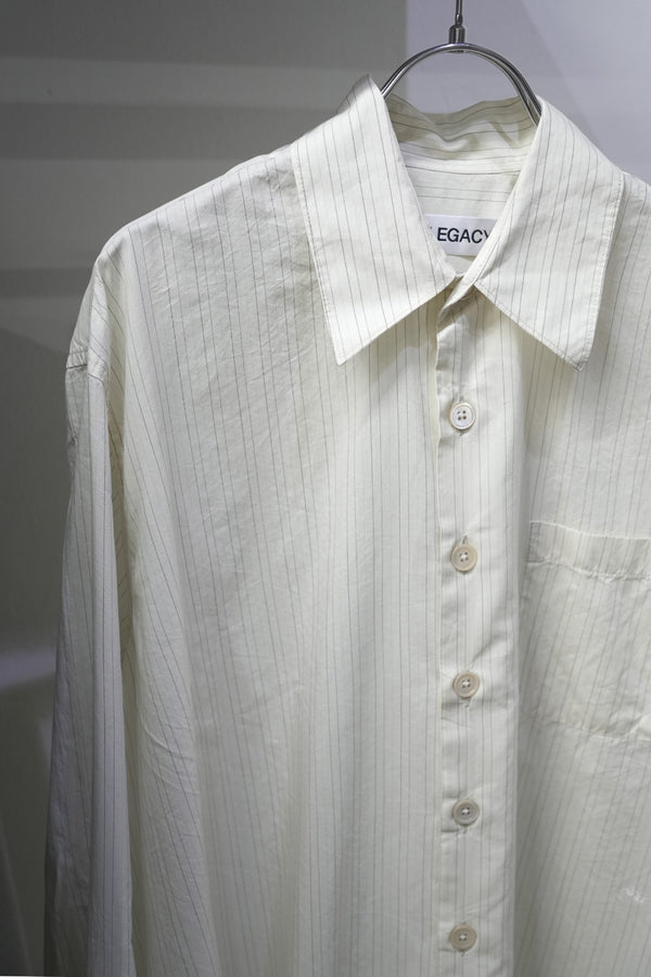 ABOVE SHIRT / FADED BONE WINDSTRIPE LYOCELL