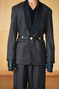 BRIDGE CHINO / BROWN DUNMORE CHECK