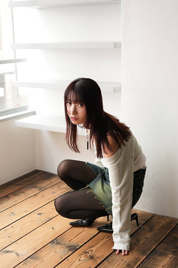 CARDIGAN TANK / YELLOW TINT MELANGE FLEECE [20%OFF]