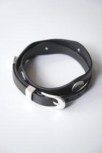WAVE BELT / SLOW BLACK ARID BULL HIDE
