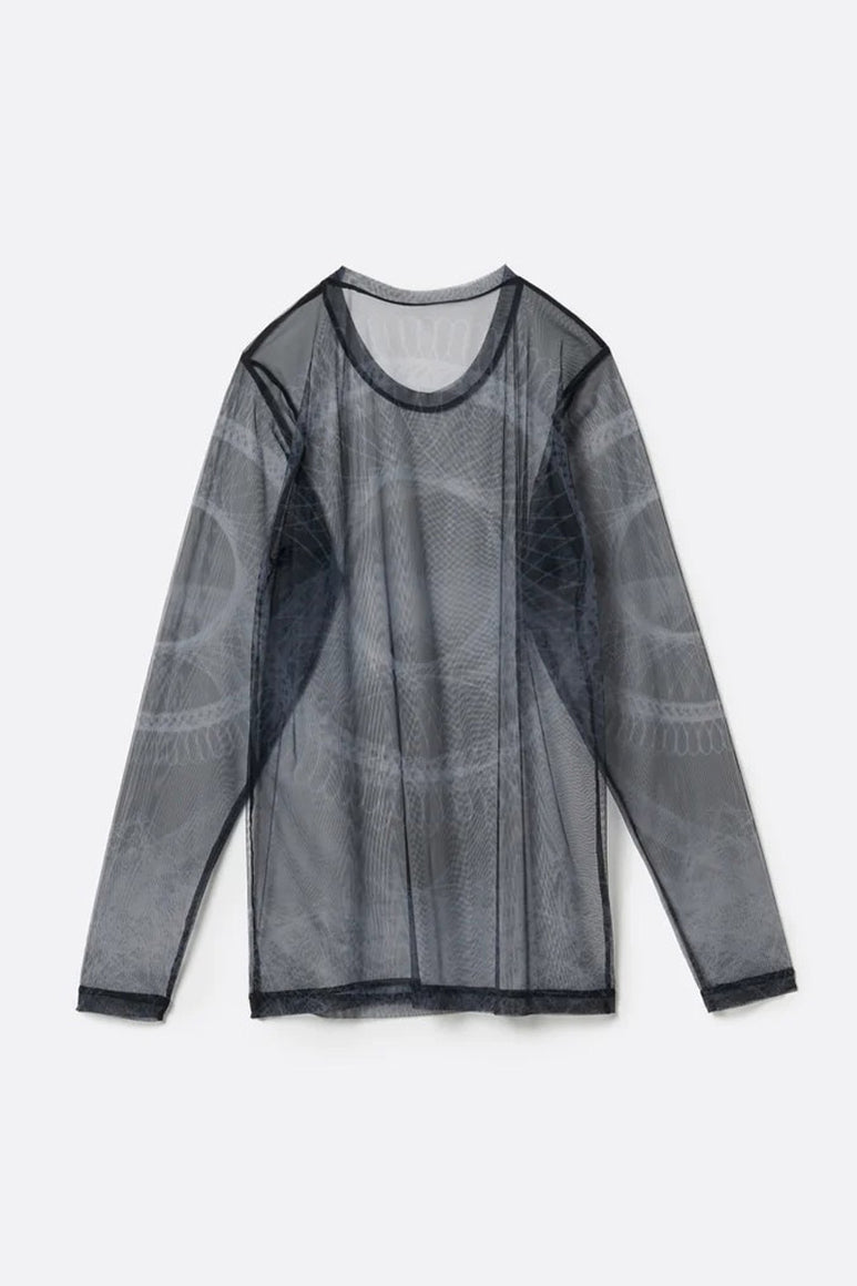SECOND SKIN L/S T-SHIRT .13 / GEOMETRIC BLACK