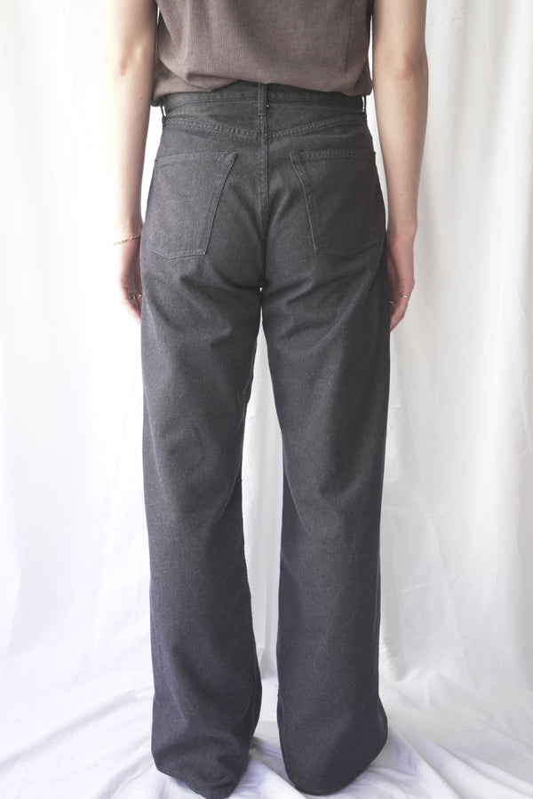 WIDE LEG JEANS COTTON SILK DENIM / INDIGO