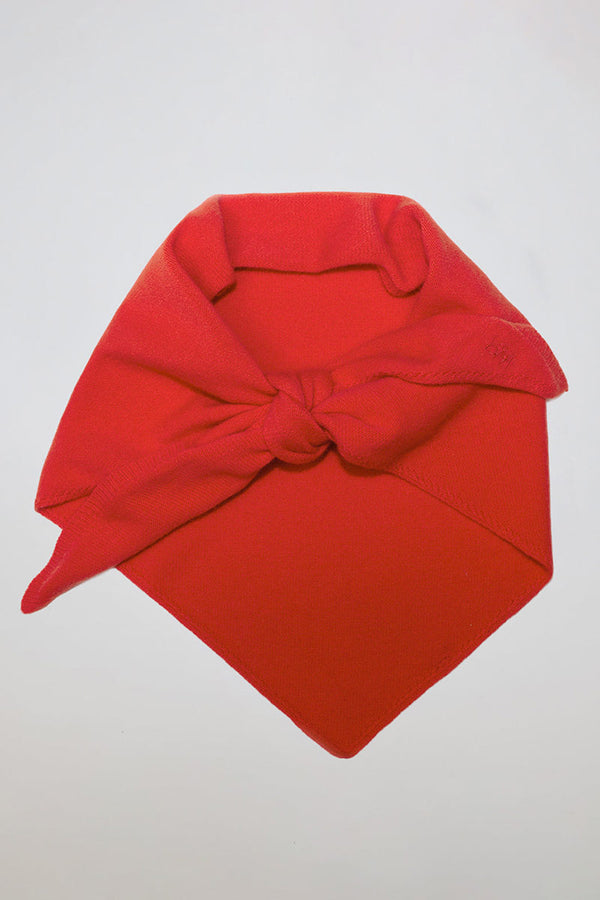 PRIMA WOOL TRIANGLE SCARF / RED