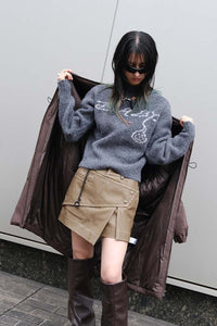 BABY ZIP SWEATER / GREY