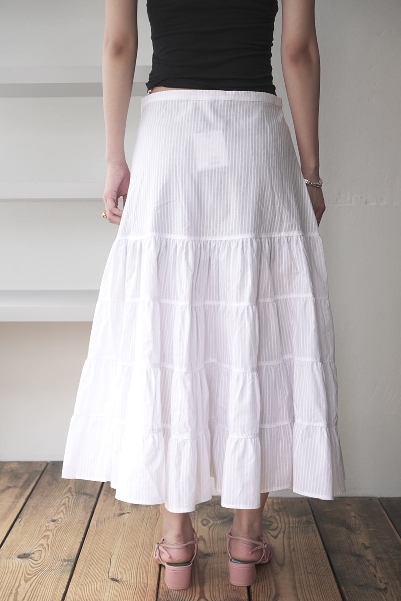 LONG ETOILE SKIRT / WHITE [20% OFF]