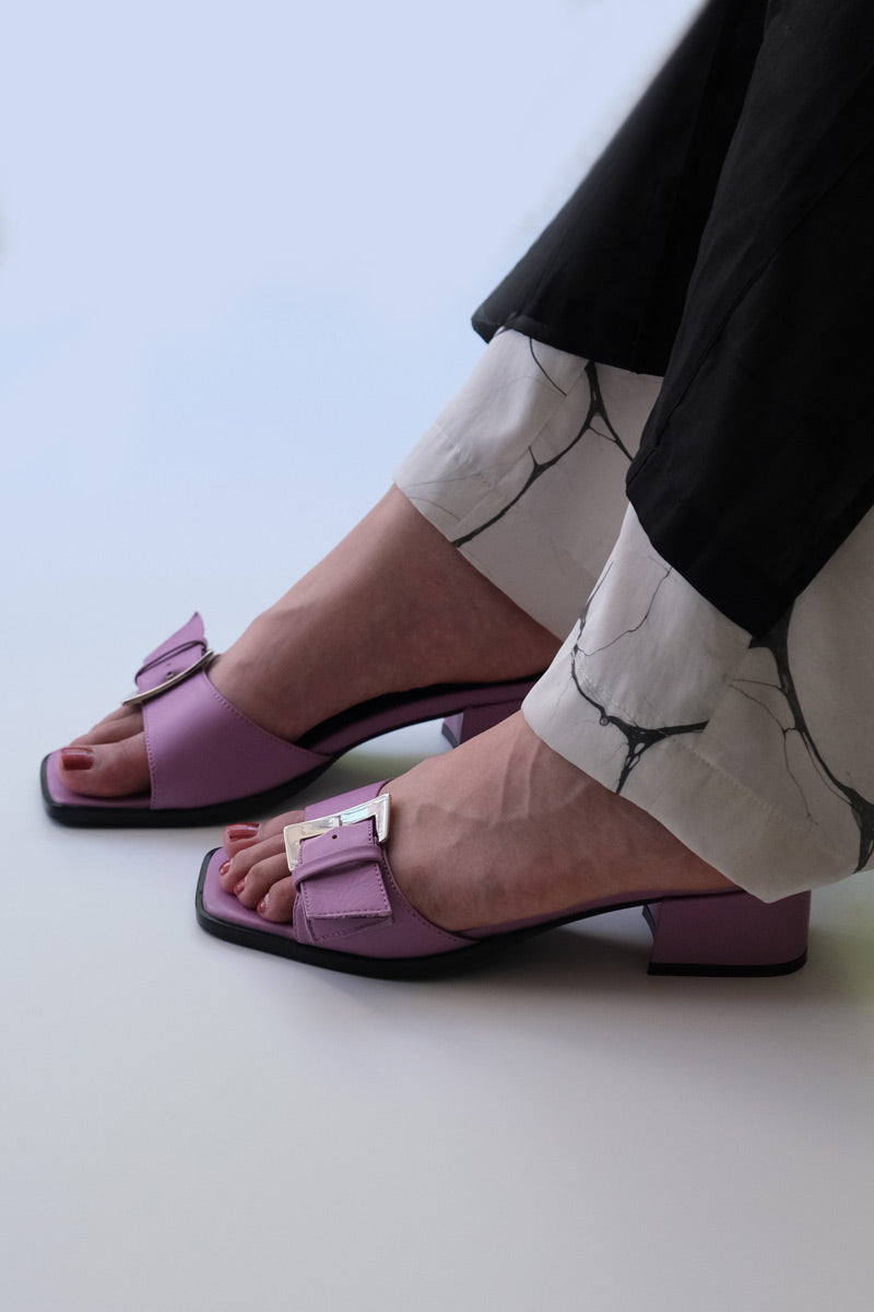 PALOMA WOOL | MARGARITA LEATHER SANDALS / MEDIUM PINK Wide strap