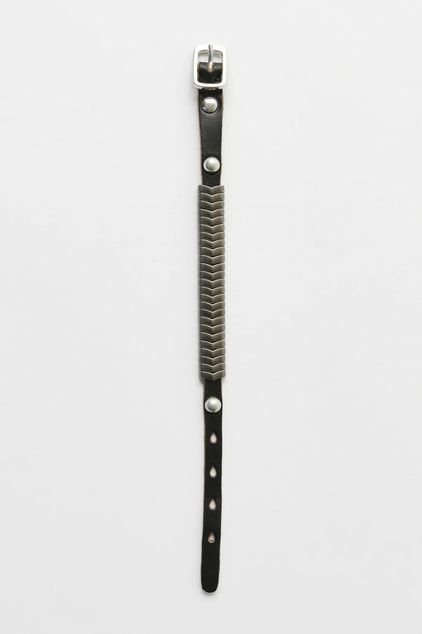 SPINE BRACELET / BLACK CHROMEXCEL LEATHER