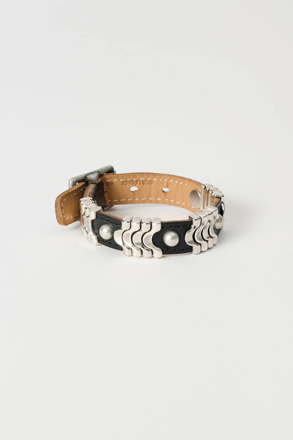WAVE BRACELET / BLACK CHROMEXCEL LEATHER