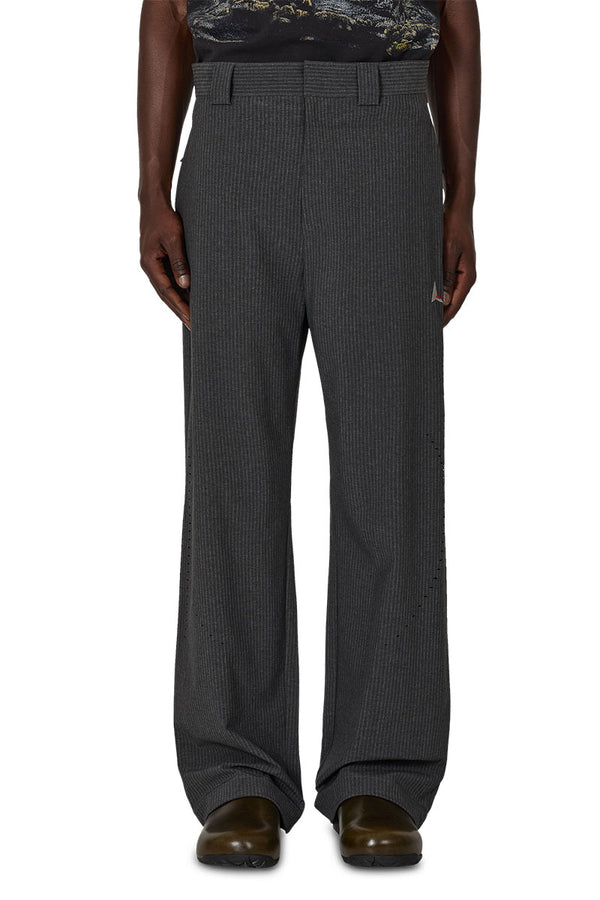 NUMB PINSTRIPED PACKABLE PANTS / BLACK