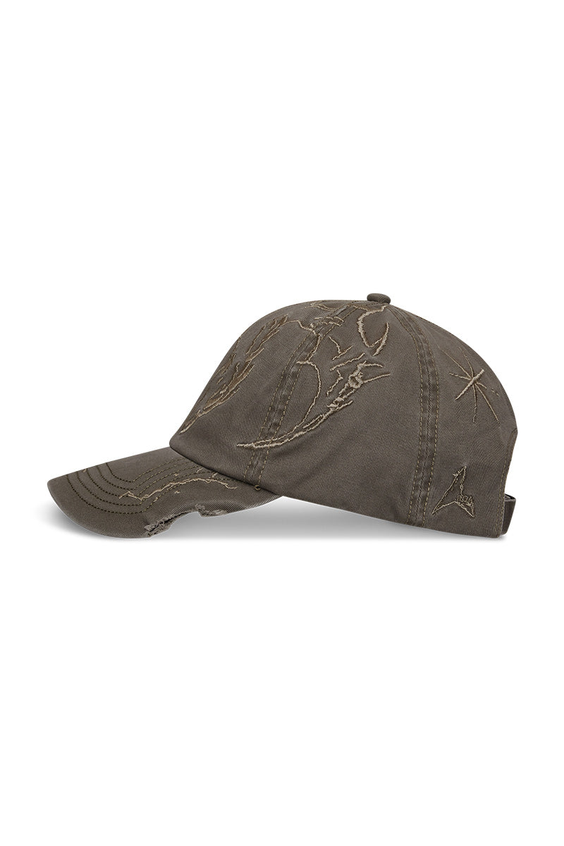 RYLI EMBRIODERED 6 PANEL CAP / SAGE GREEN