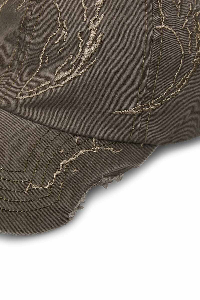 RYLI EMBRIODERED 6 PANEL CAP / SAGE GREEN