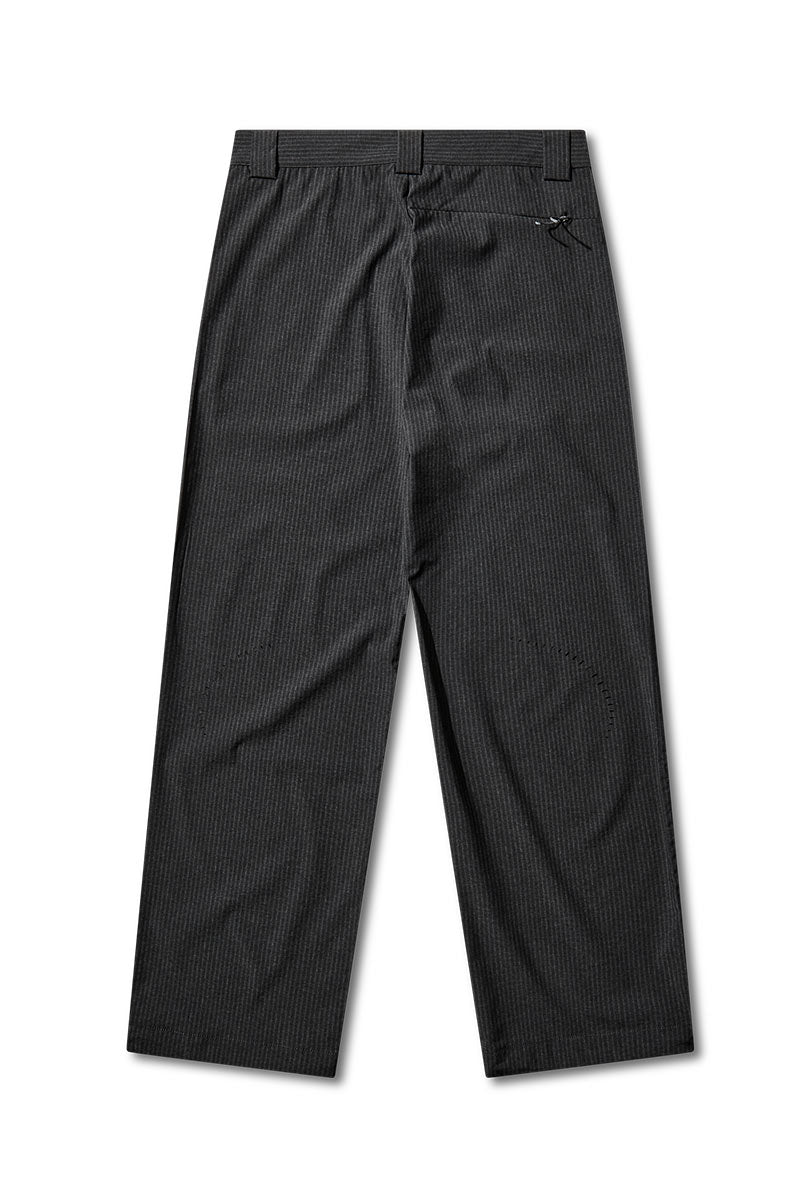 NUMB PINSTRIPED PACKABLE PANTS / BLACK