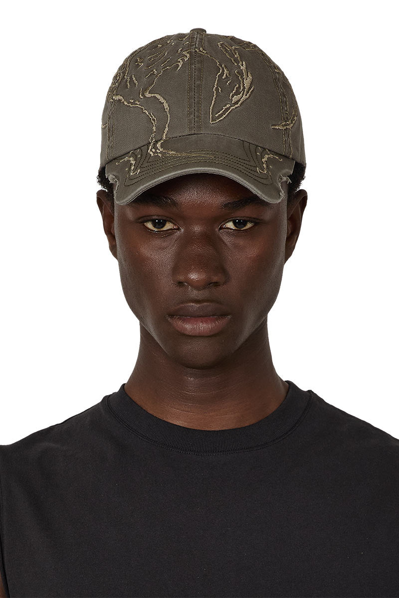 RYLI EMBRIODERED 6 PANEL CAP / SAGE GREEN