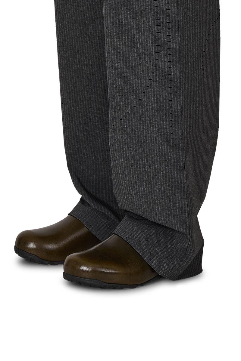 NUMB PINSTRIPED PACKABLE PANTS / BLACK