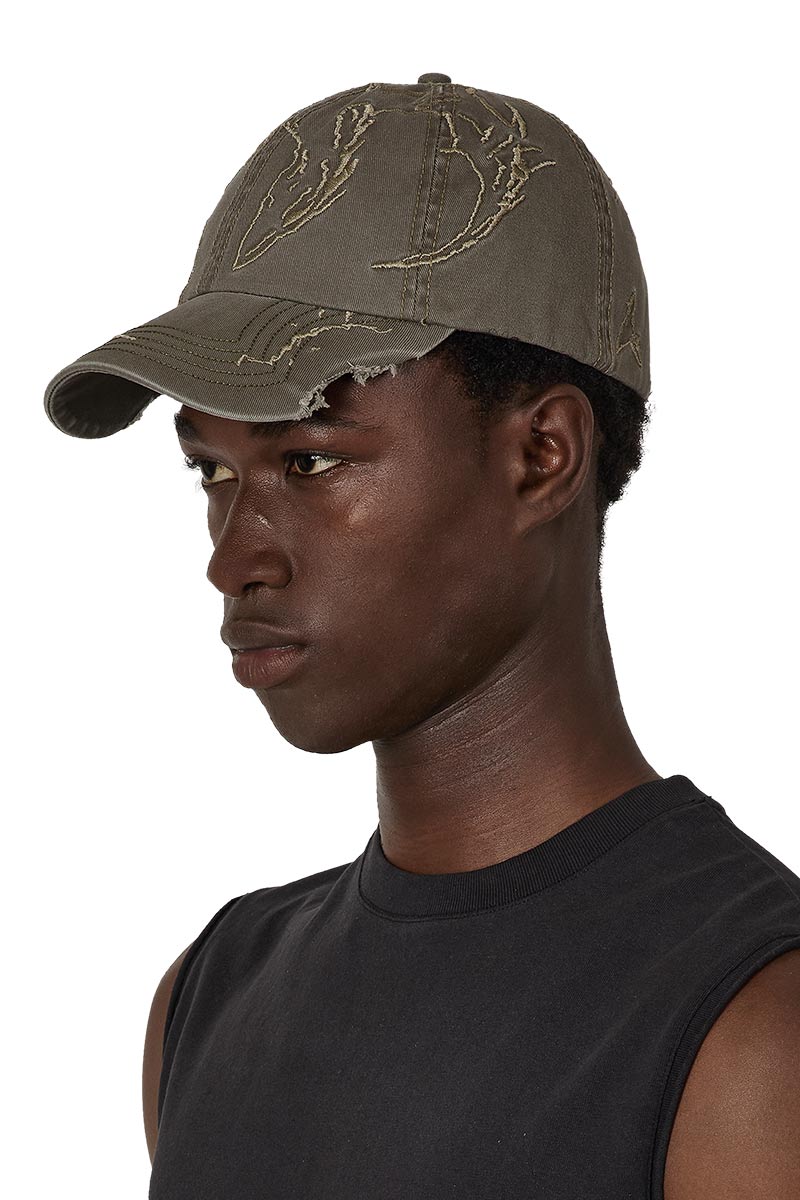 RYLI EMBRIODERED 6 PANEL CAP / SAGE GREEN