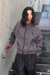 LAMON REINFORCED TECHNICAL ZIP UP SHIRT / BLACK