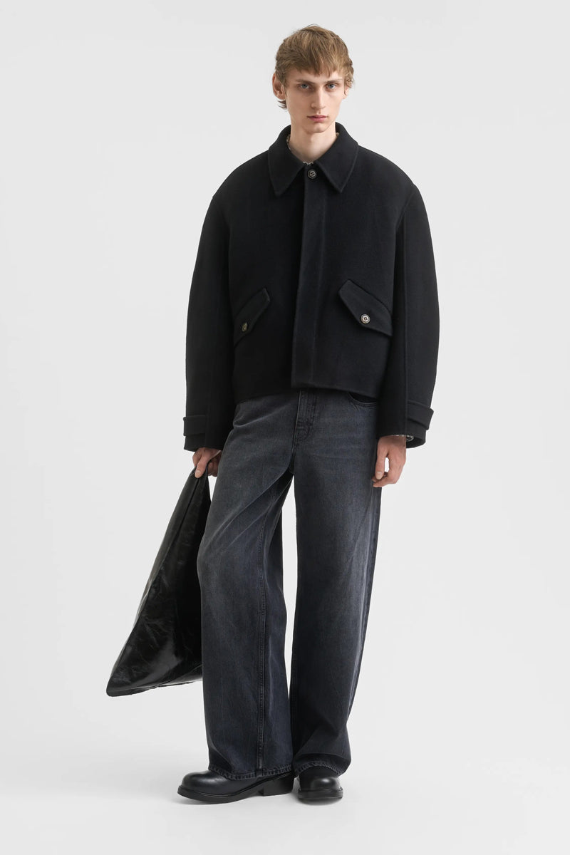 RELAXED WOOL JACKET / BLACK