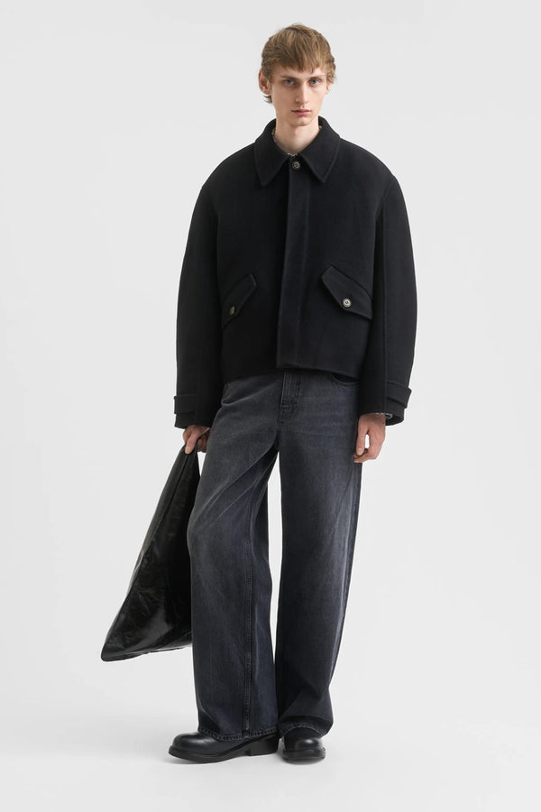 RELAXED WOOL JACKET / BLACK