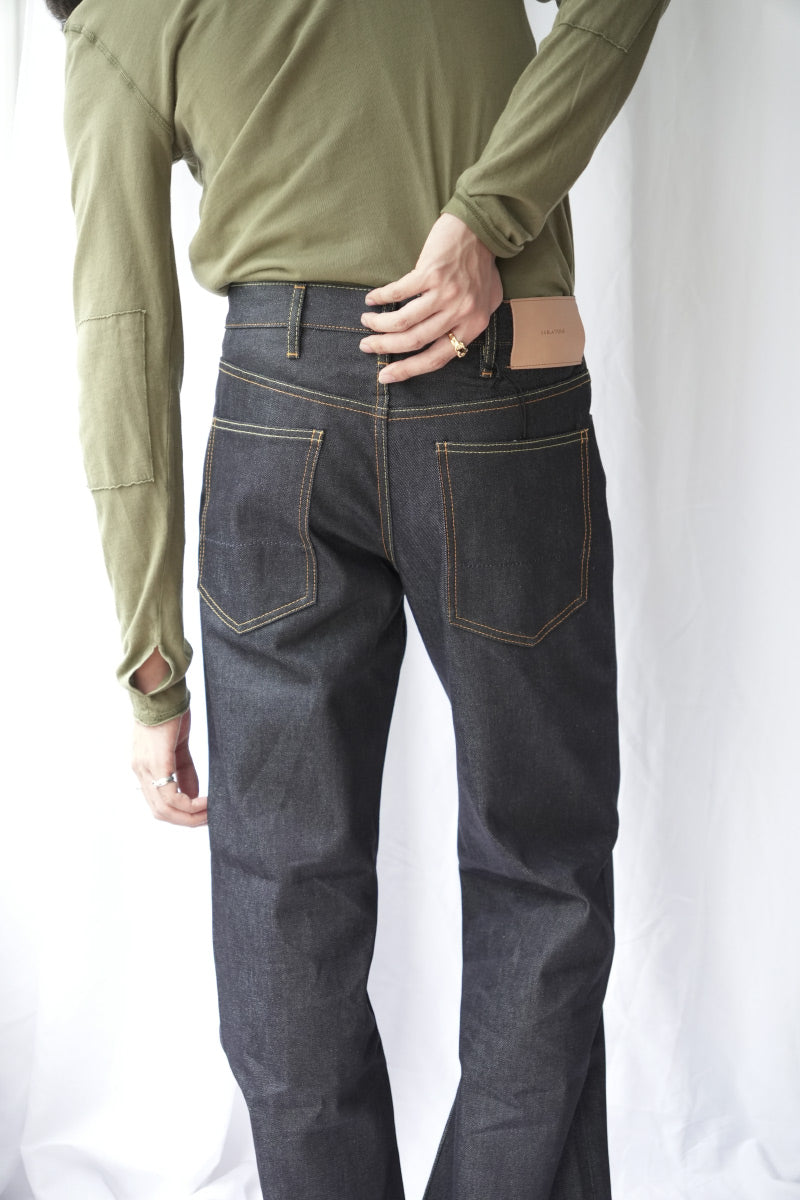 ORDINARY STRAIGHT DENIM PANTS .16 -BRANDO- / RIGID INDIGO