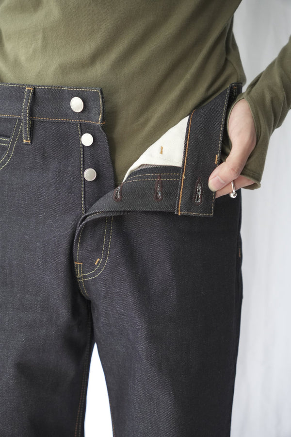 ORDINARY STRAIGHT DENIM PANTS .16 -BRANDO- / RIGID INDIGO