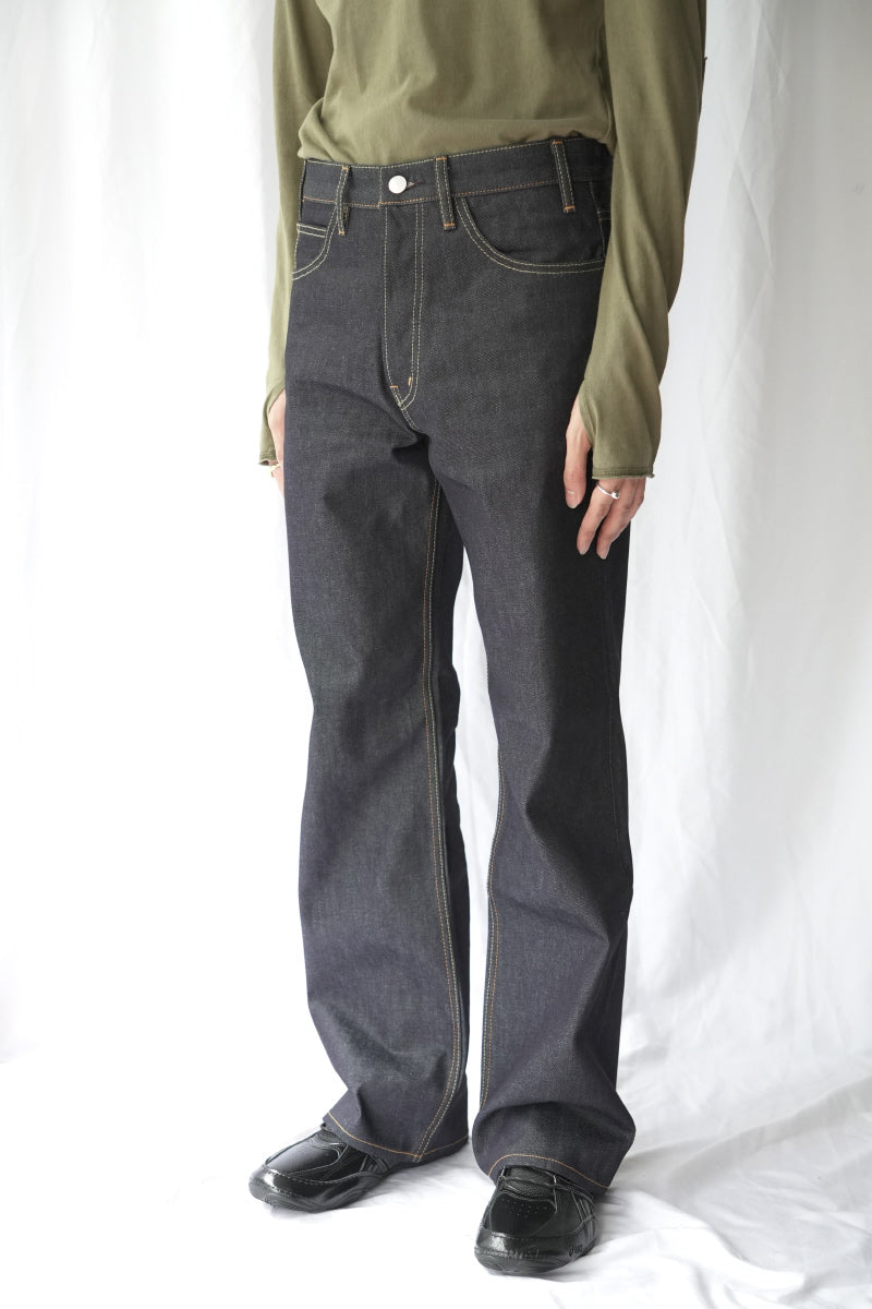 ORDINARY STRAIGHT DENIM PANTS .16 -BRANDO- / RIGID INDIGO