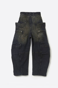 SASHIKO BANANA CUTTING PANTS .14 / RUSTY INDIGO
