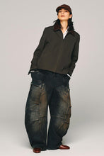 Load image into Gallery viewer, SASHIKO BANANA CUTTING PANTS .14 / RUSTY INDIGO