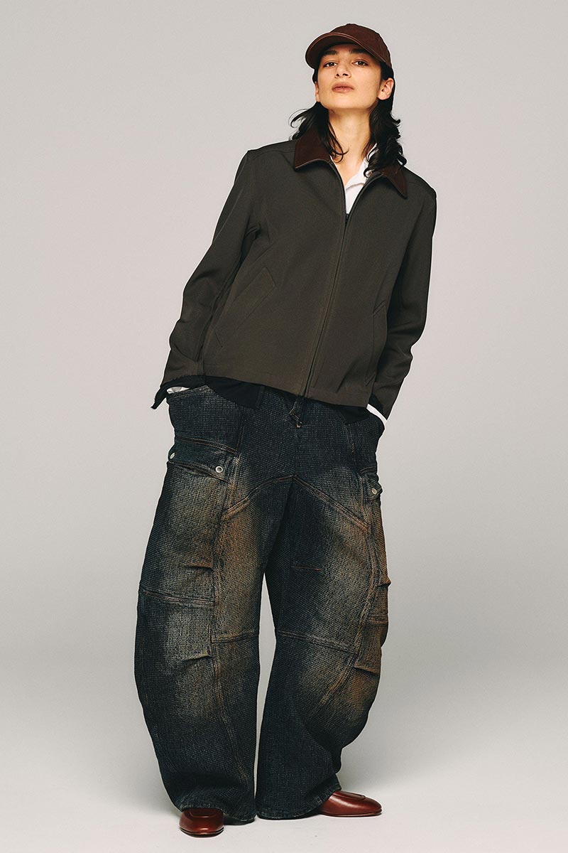 SASHIKO BANANA CUTTING PANTS .14 / RUSTY INDIGO