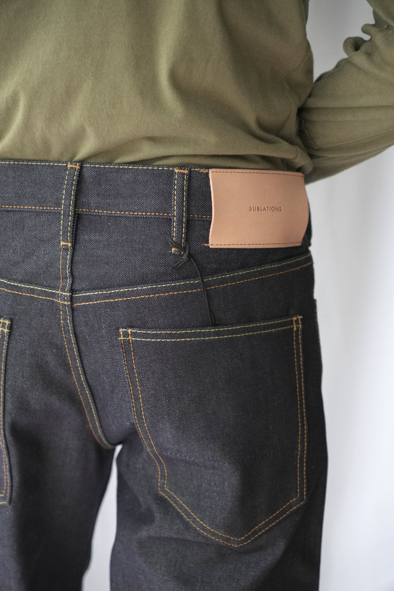 ORDINARY STRAIGHT DENIM PANTS .16 -BRANDO- / RIGID INDIGO