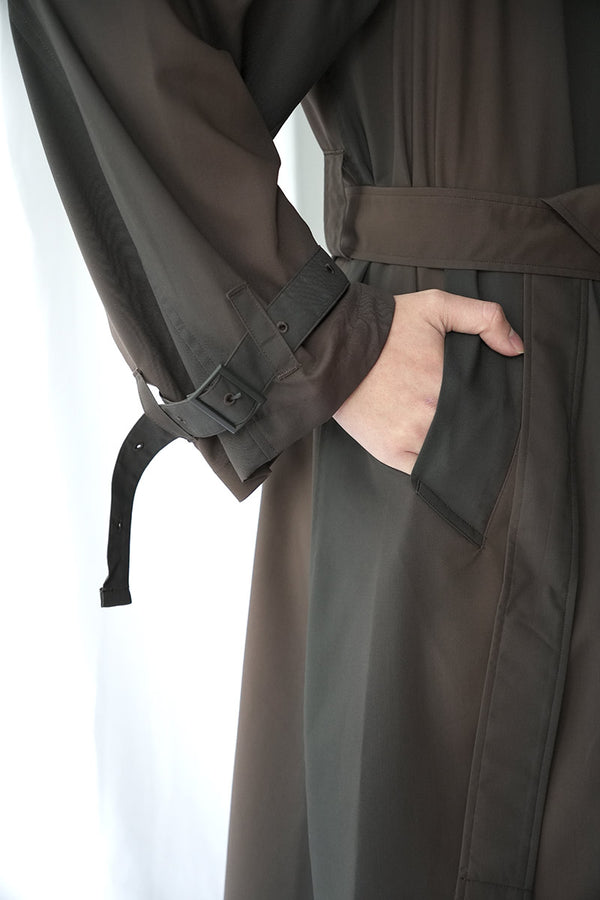 KIVULI PRINT LIGHT WEIGHT COAT .15 / DARK BROWN