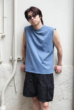 Load image into Gallery viewer, PANEL CUTTING SLEEVELESS CUT-SEW .11 / ASH BLUE