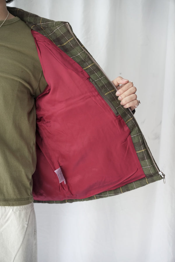 PHIL QUILTING JACKET / GREEN CHECK
