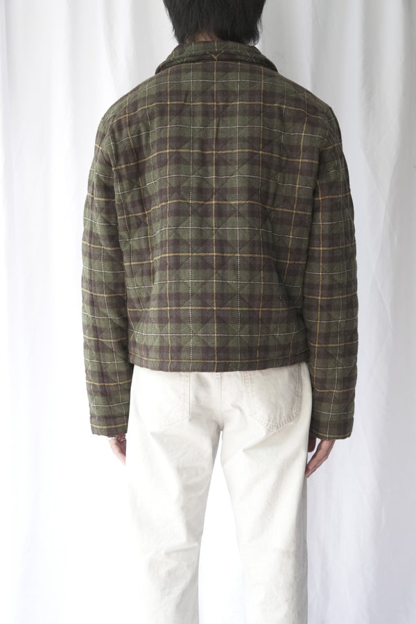 PHIL QUILTING JACKET / GREEN CHECK