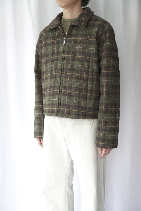 PHIL QUILTING JACKET / GREEN CHECK