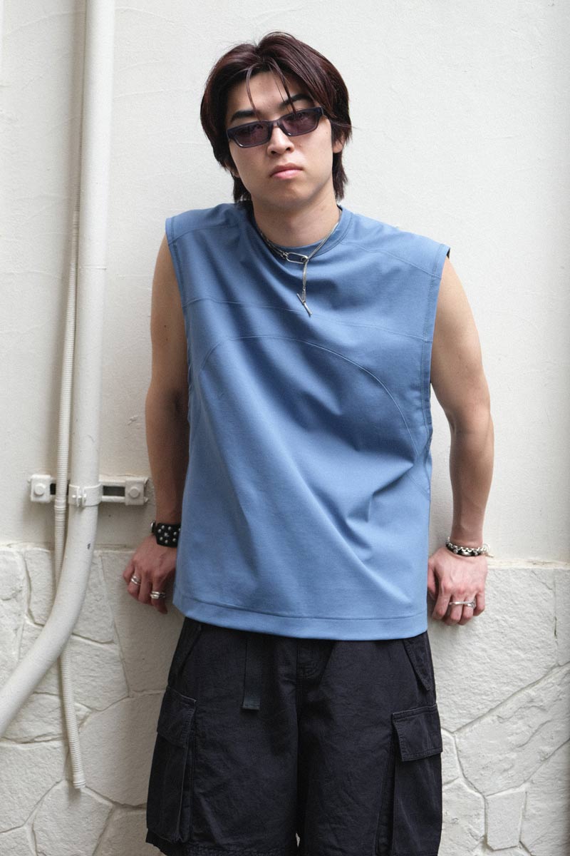トップス SUBLATIONS PANEL CUTTING SLEEVELESS PANEL CUTTING SLEEVELESS CUT-SEW .11 【BLACK】 – SUBLATIONS