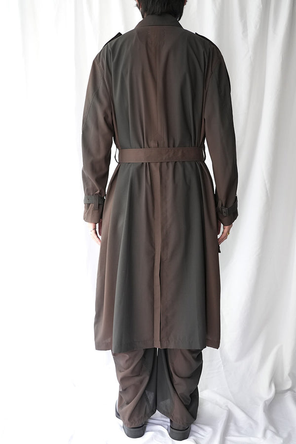 KIVULI PRINT LIGHT WEIGHT COAT .15 / DARK BROWN