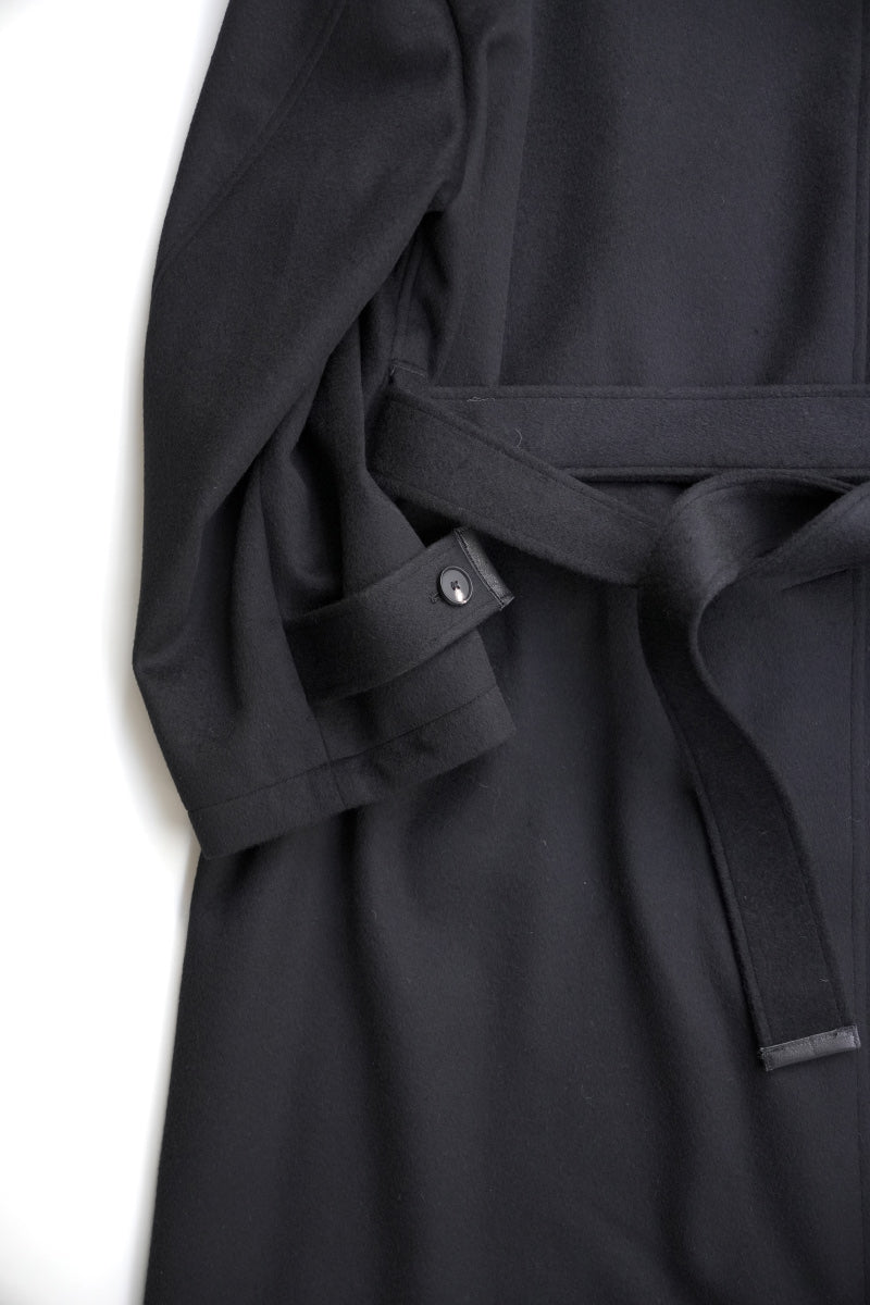 CASHMERE GOTHAM CHESTER COAT .16 / BLACK