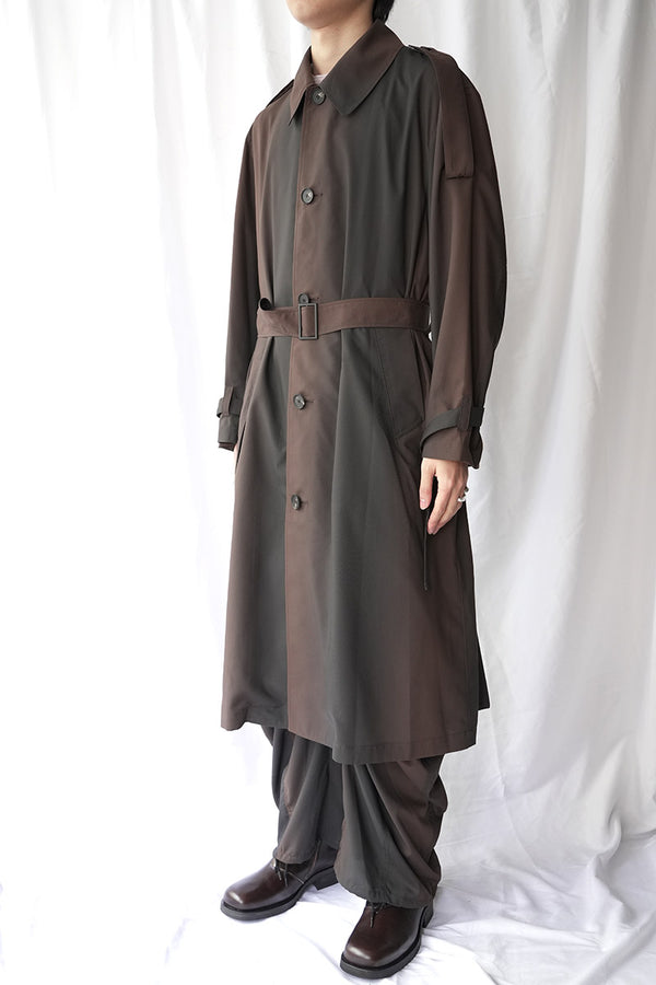 KIVULI PRINT LIGHT WEIGHT COAT .15 / DARK BROWN