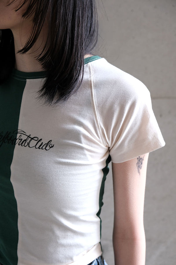 MINI CAP TEE RAGLAN / GREEN-WHITE [20%OFF]