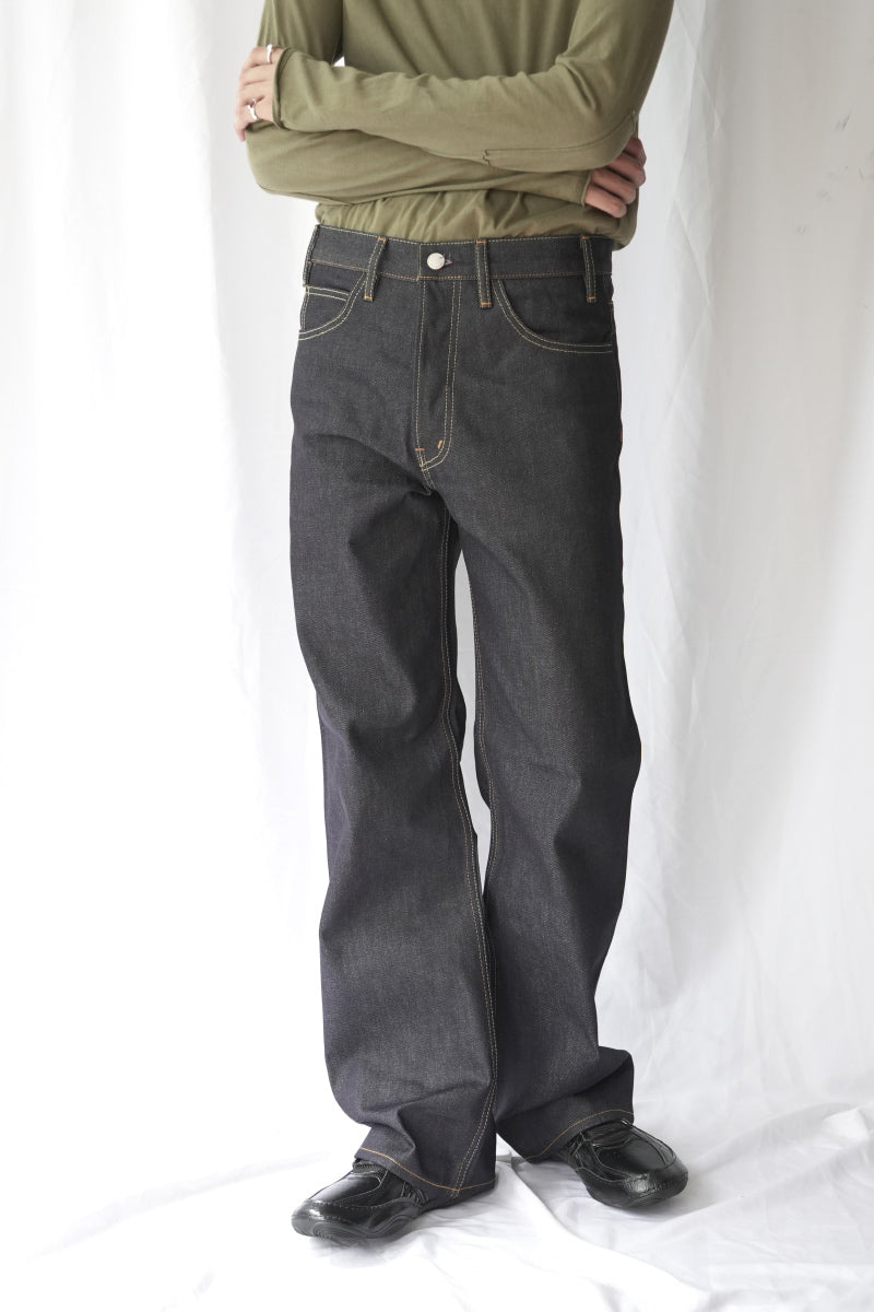 ORDINARY STRAIGHT DENIM PANTS .16 -BRANDO- / RIGID INDIGO