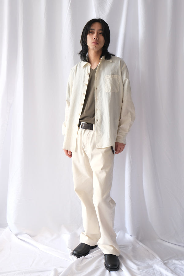 ABOVE SHIRT / FADED BONE WINDSTRIPE LYOCELL