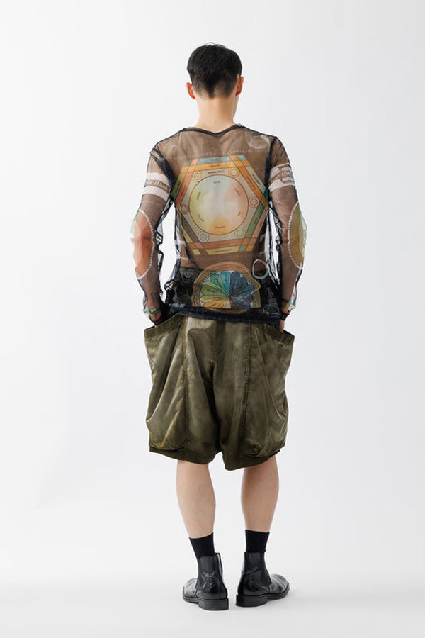 RUSTY SATIN GARDEN SHORT PANTS .15 / OLIVE