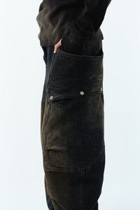 SASHIKO BANANA CUTTING PANTS .14 / RUSTY INDIGO