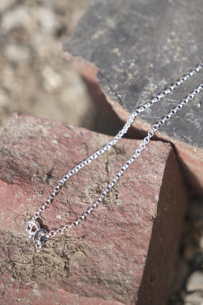 NECTAR NECKLACE / 925 STERLING SILVER-GREEN CLEAN PREHNITE